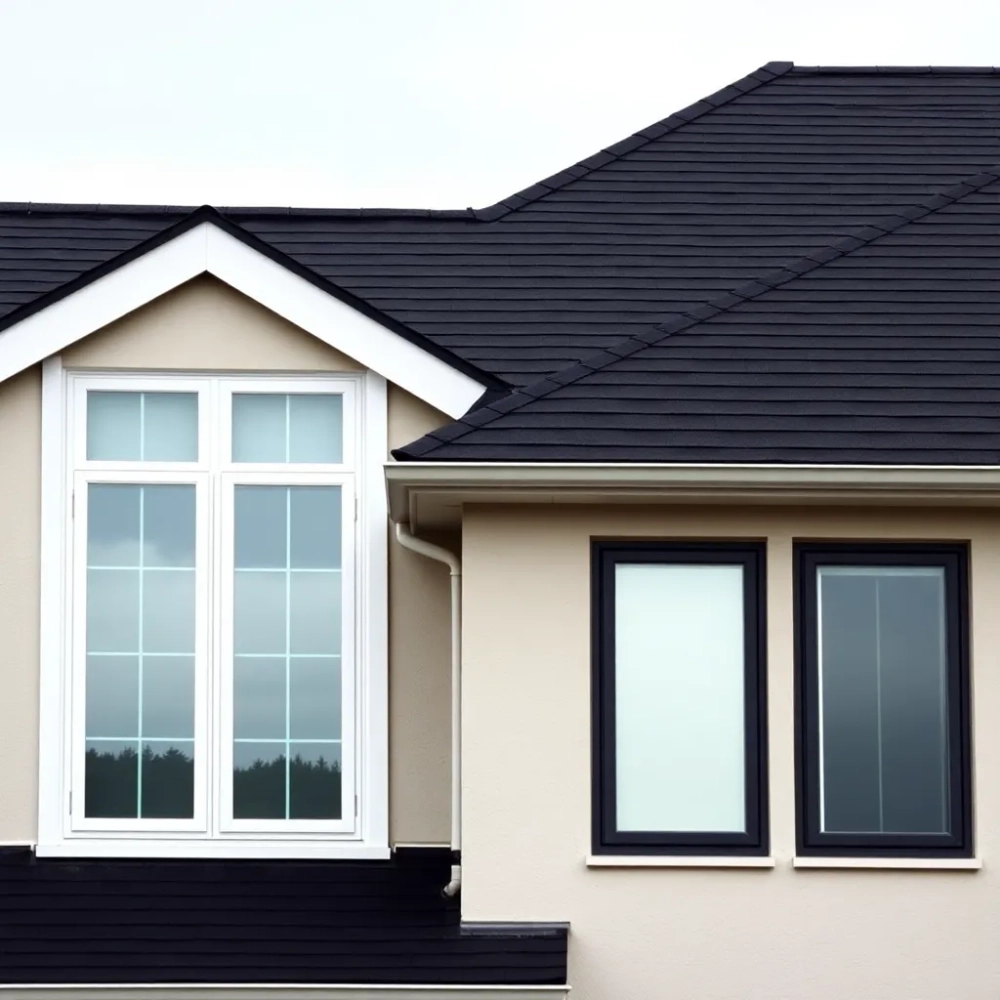 czarny dach jakie okna