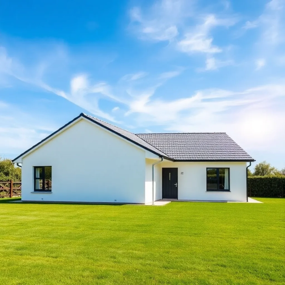 Dom parterowy dach dwuspadowy tani w budowie