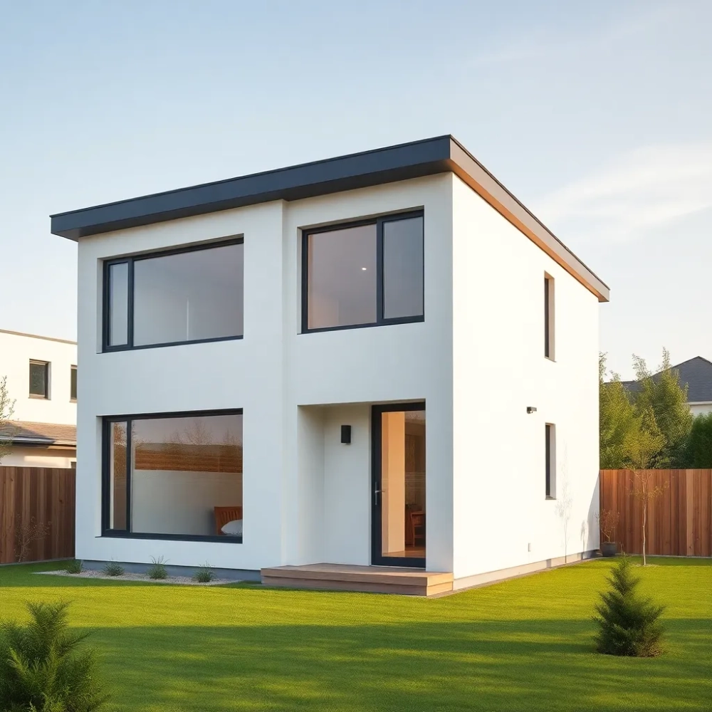 dom z płaskim dachem 70m2