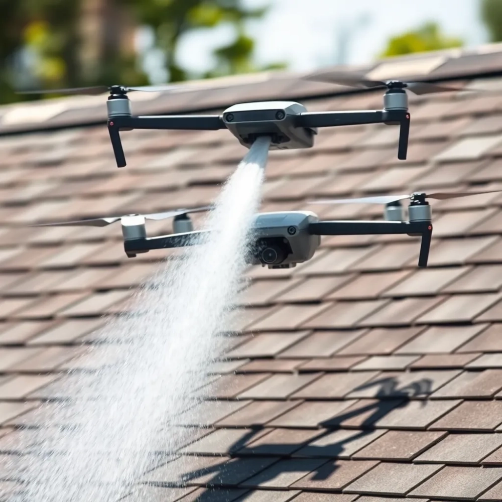 Dron do mycia dachu