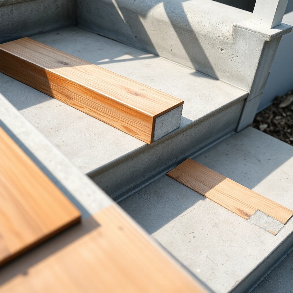 Jak samemu zrobić stopnie drewniane na schodach betonowych