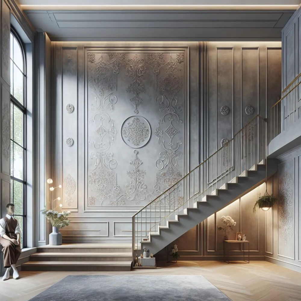 jak wykończyć ścianę przy schodach