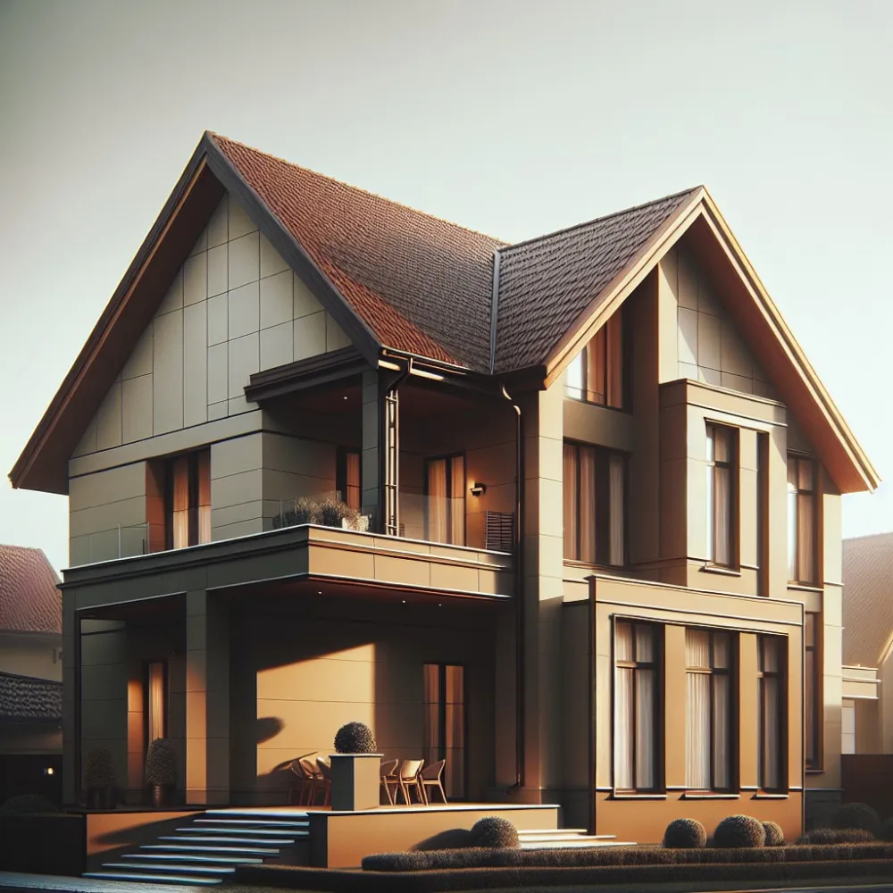 Jaki kolor elewacji do brązowego dachu