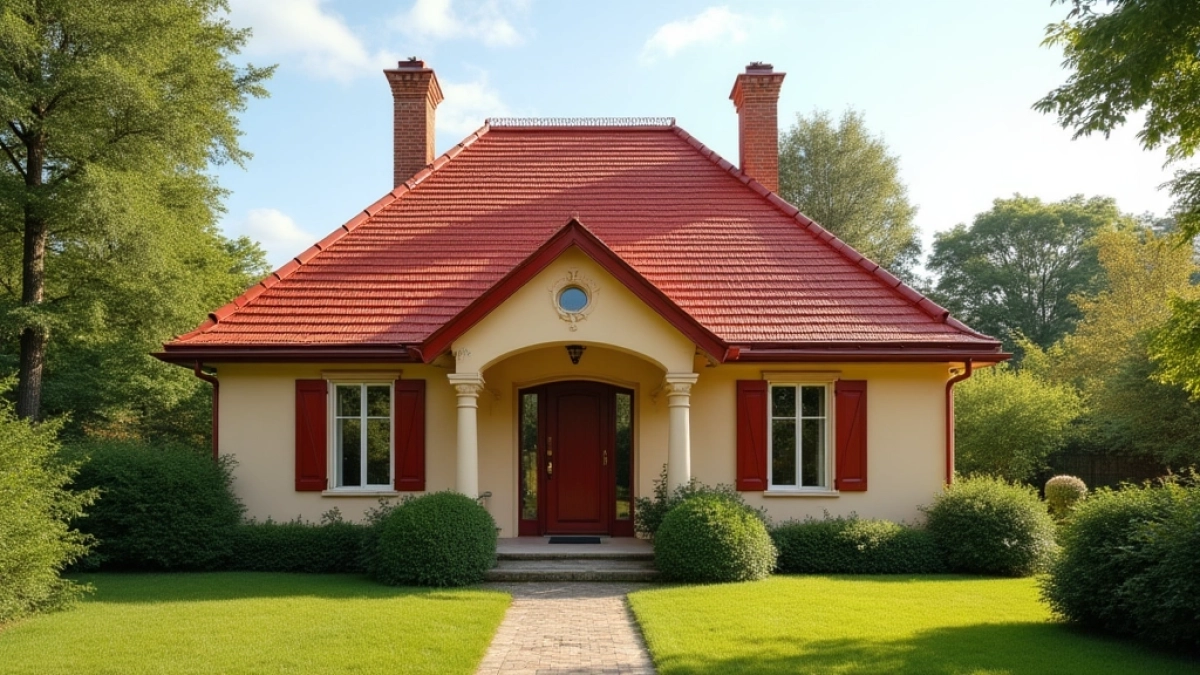 Jaki kolor elewacji do wiśniowego dachu