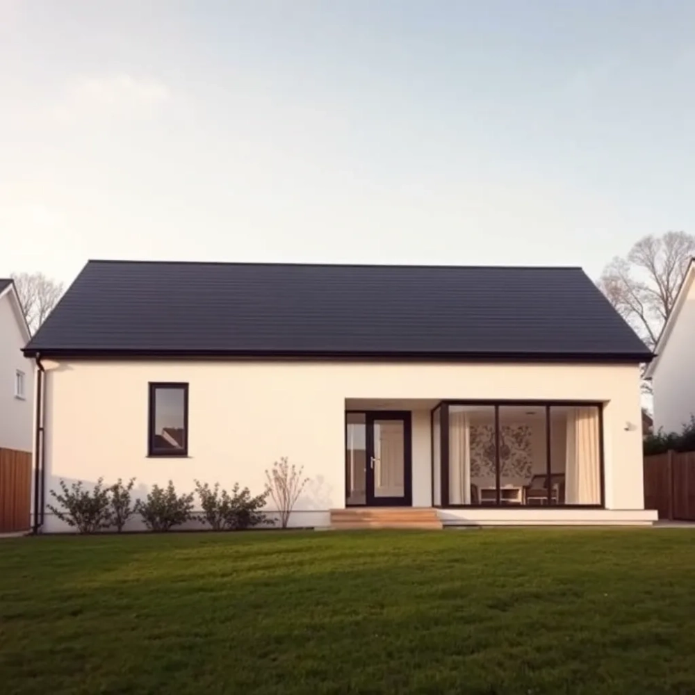 Nowoczesny dom z dachem jednospadowym