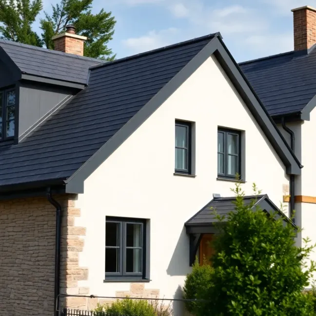 Grafitowy dach jaka elewacja