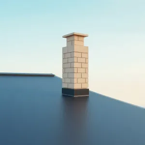 Ile powinien wystawać komin ponad dach płaski