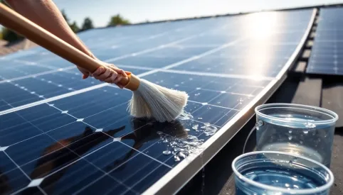Jak myć panele fotowoltaiczne na dachu