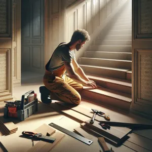 Jak układać panele przy schodach