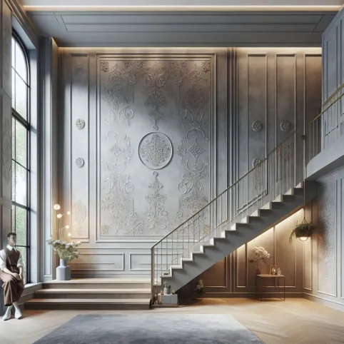 jak wykończyć ścianę przy schodach