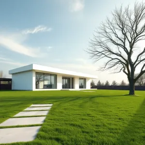 Minimalistyczny dom z płaskim dachem