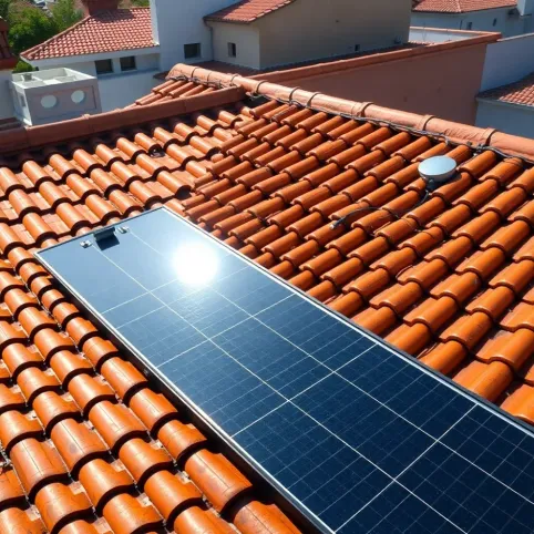 Montaż paneli fotowoltaicznych na dachu z dachówką