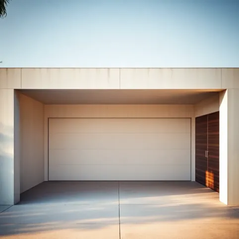 Nowoczesny garaż z płaskim dachem