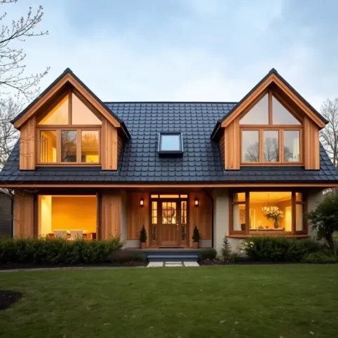 Okna złoty dąb jaki kolor dachu