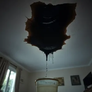 Przeciekający dach z papy