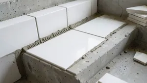 Układanie płytek na schodach