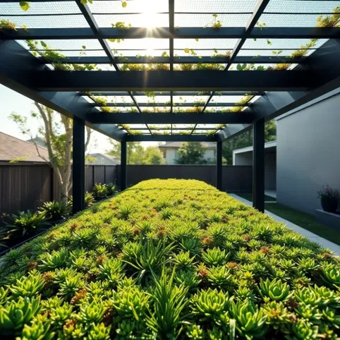 Zielony dach na wiacie