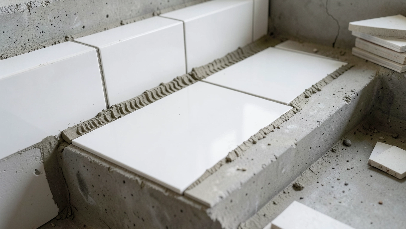 Układanie płytek na schodach